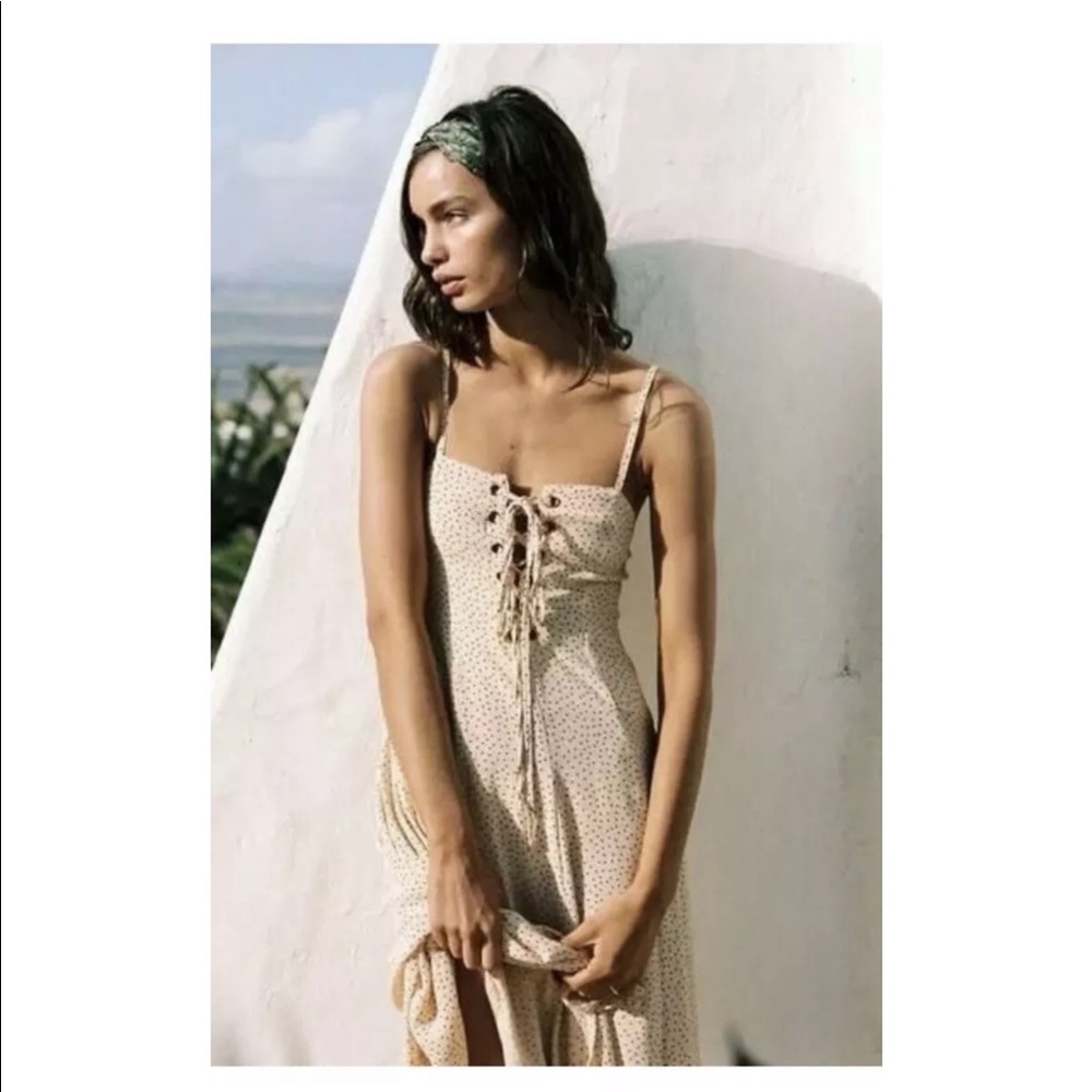 Faithful the brand yellow packed or lace up dress
